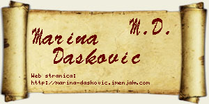 Marina Dašković vizit kartica